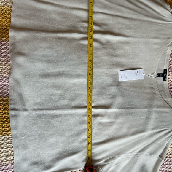 Eileen Fisher white/cream blouse top long sleeve flowy ballet neck. NWT. - Picture 7 of 8